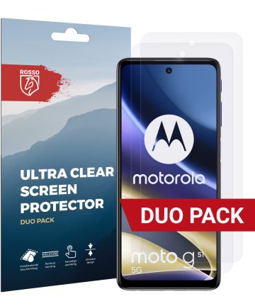 Rosso Motorola Moto G51 5G Ultra Clear Screen Protector Duo Pack Screen Protectors