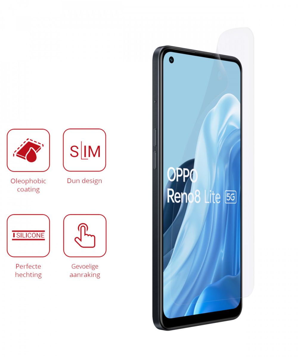 Rosso Oppo Reno 8 Lite Ultra Clear Screen Protector Duo Pack afbeelding 2