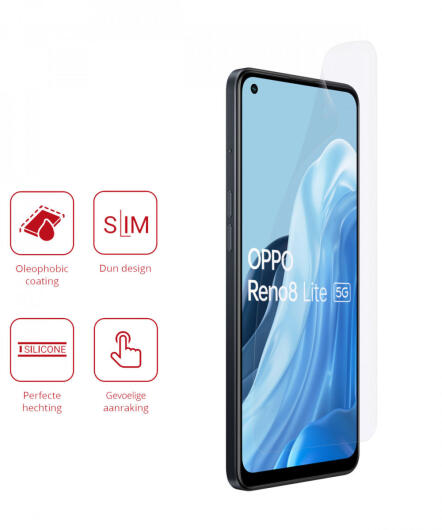 Rosso Oppo Reno 8 Lite Ultra Clear Screen Protector Duo Pack afbeelding 2