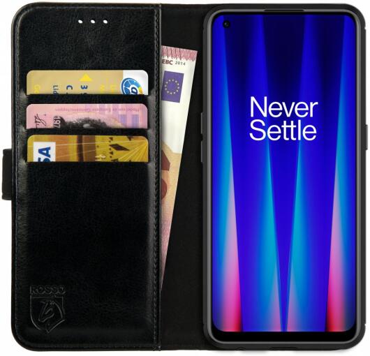 Rosso Element OnePlus Nord CE 2 5G  Hoesje Book Cover Wallet Zwart afbeelding 1