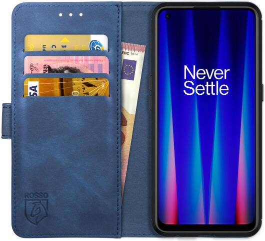 Rosso Element OnePlus Nord CE 2 5G Hoesje Book Cover Wallet Blauw afbeelding 1