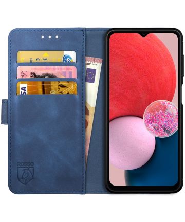 Rosso Element Samsung Galaxy A13 4G Hoesje Book Cover Blauw Hoesjes