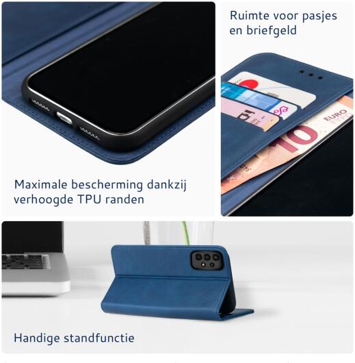 Rosso Element Samsung Galaxy A13 4G Hoesje Book Cover Blauw afbeelding 4
