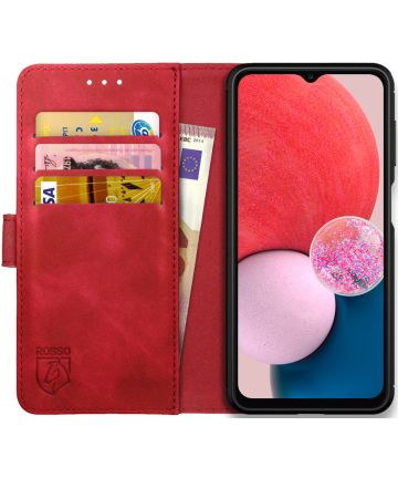 Rosso Element Samsung Galaxy A13 4G Hoesje Book Cover Rood Hoesjes
