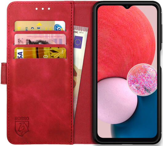 Rosso Element Samsung Galaxy A13 4G Hoesje Book Cover Rood afbeelding 1