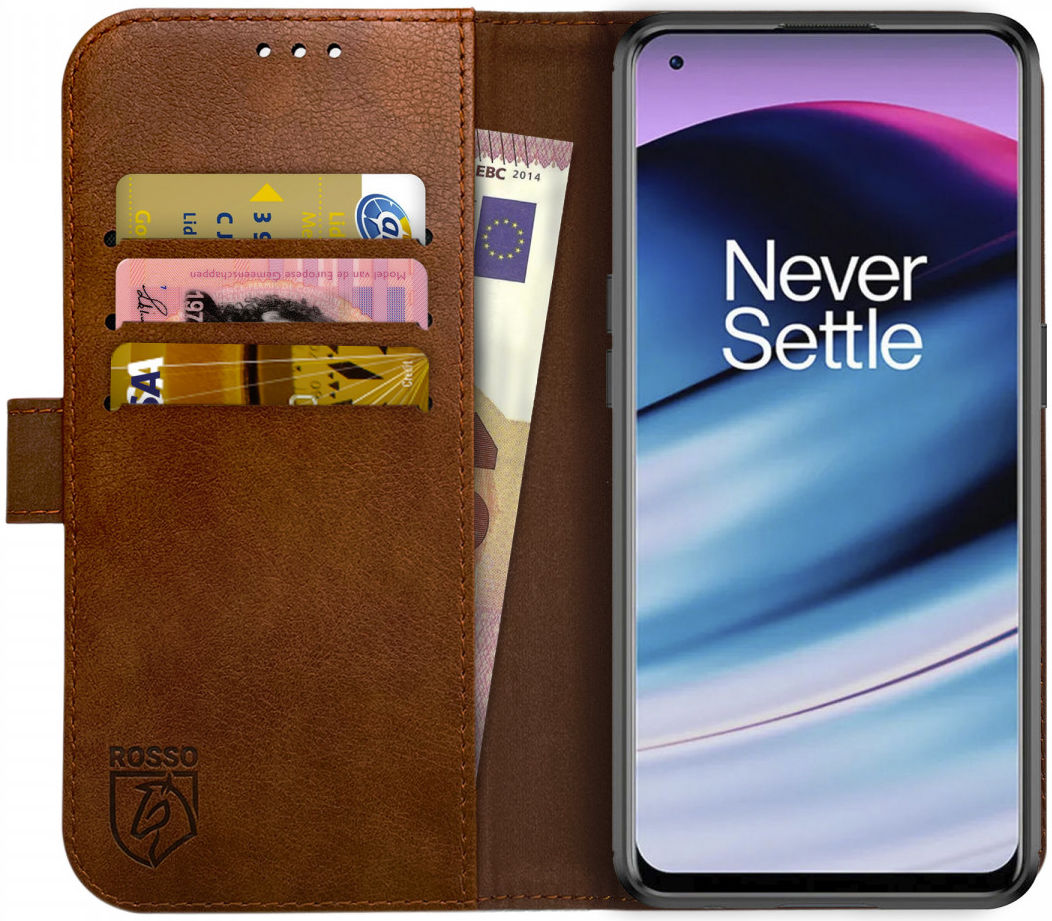 Rosso Element Oppo Reno 8 Lite Hoesje Book Cover Wallet Bruin afbeelding 1