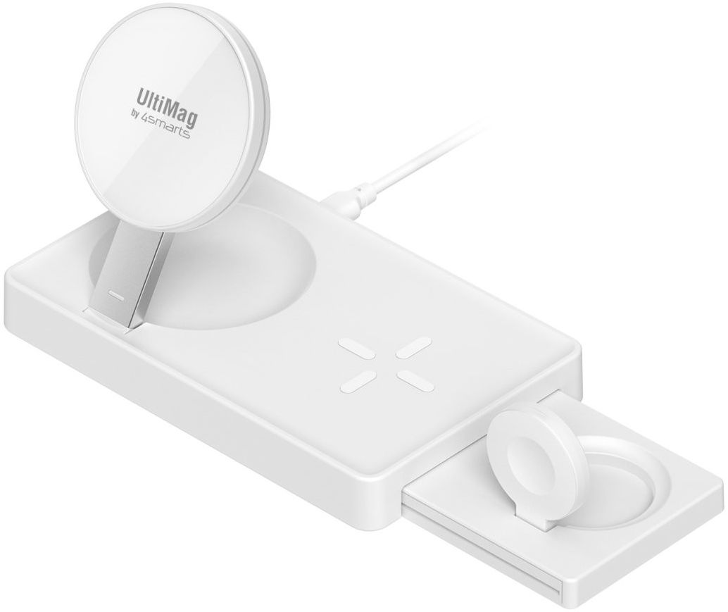 4smarts UltiMag Trident 20W Oplader iPhone / AirPods / Watch Wit afbeelding 2