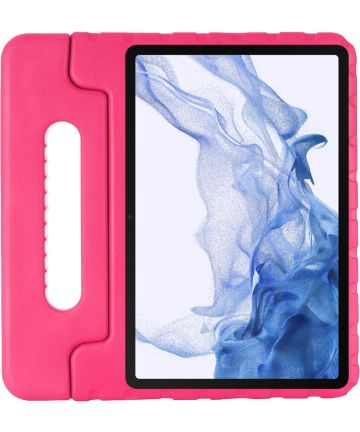 Samsung Galaxy Tab S8 Plus Kinder Tablethoes met Handvat Roze Hoesjes