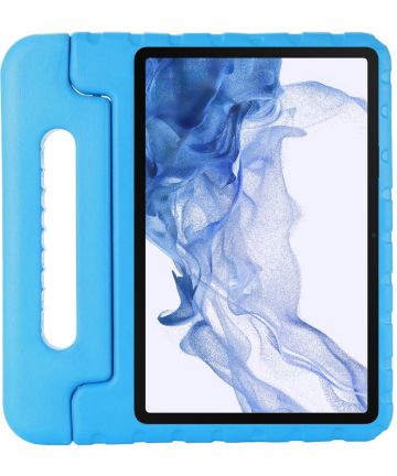 Samsung Galaxy Tab S8 Plus Kinder Tablethoes met Handvat Blauw Hoesjes