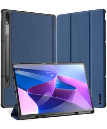 Dux Ducis Domo Lenovo Tab P12 Pro Hoes Tri-Fold Book Case Blauw