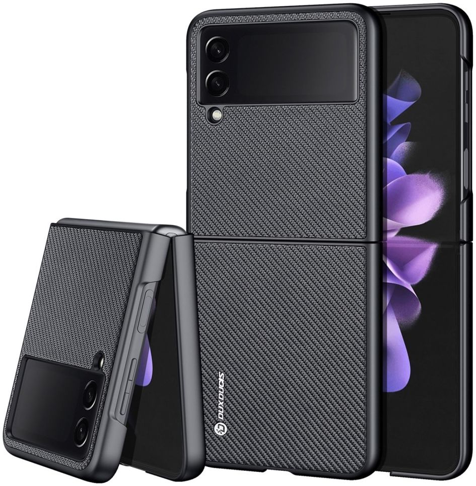 Dux Ducis Fino Series Samsung Galaxy Z Flip 3 Hoesje Back Cover Zwart afbeelding 1