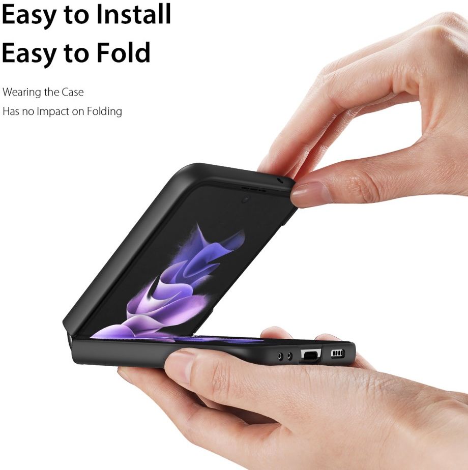 Dux Ducis Fino Series Samsung Galaxy Z Flip 3 Hoesje Back Cover Zwart afbeelding 2