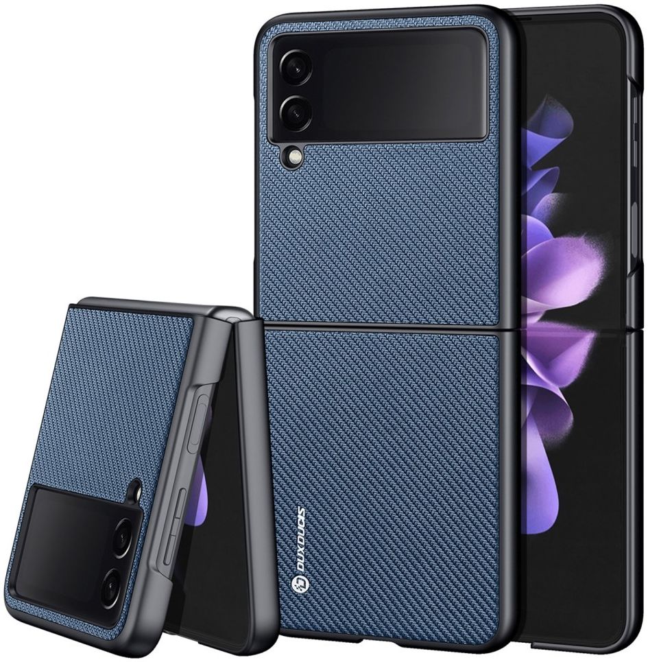 Dux Ducis Fino Series Samsung Galaxy Z Flip 3 Hoesje Back Cover Blauw afbeelding 1