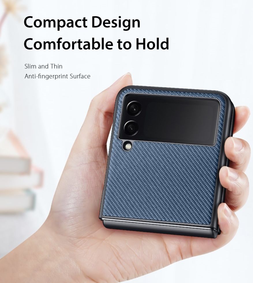 Dux Ducis Fino Series Samsung Galaxy Z Flip 3 Hoesje Back Cover Blauw afbeelding 3