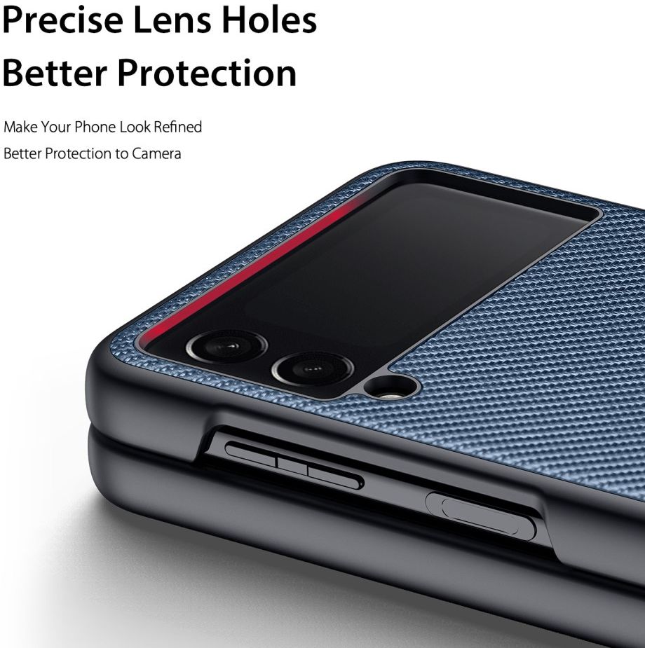 Dux Ducis Fino Series Samsung Galaxy Z Flip 3 Hoesje Back Cover Blauw afbeelding 4