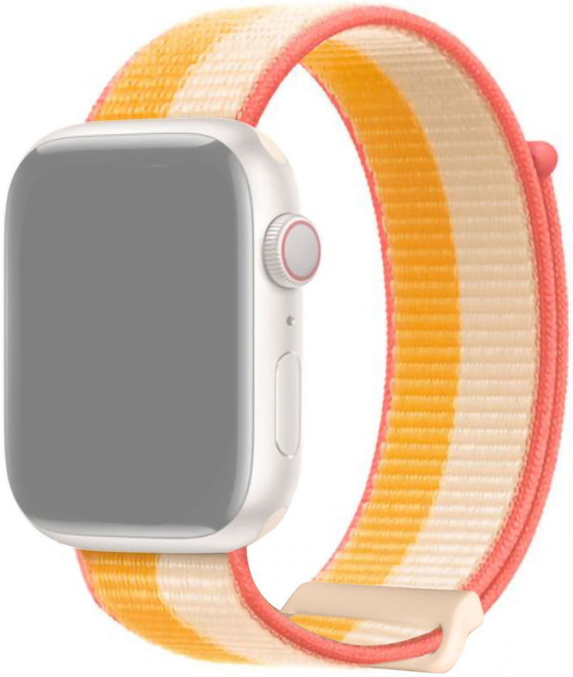 Dux Ducis Sport Apple Watch Bandje - 1-10/SE - 42/41/40/38MM - Geel/Wit afbeelding 1