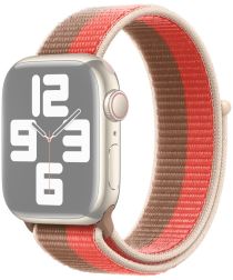 Dux Ducis Sport Apple Watch Bandje Nylon 41MM/40MM/38MM Bruin Roze