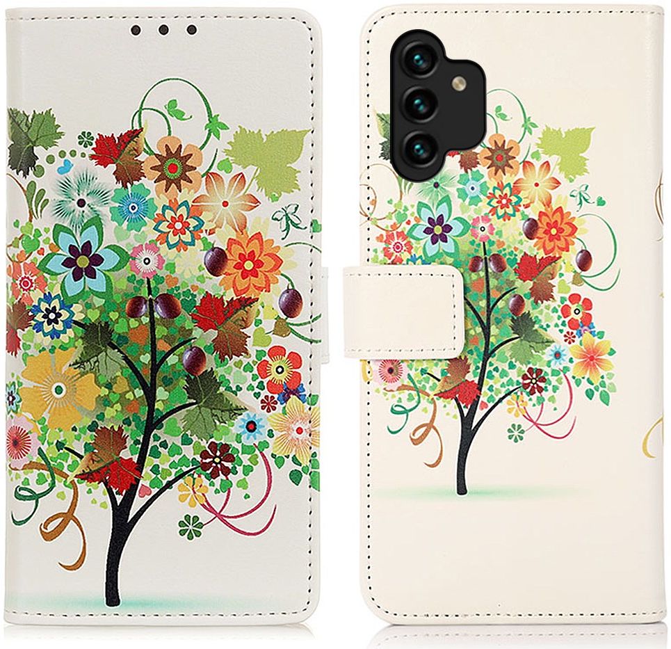 Samsung Galaxy A13 4G Hoesje Portemonnee Book Case Flower Print afbeelding 3