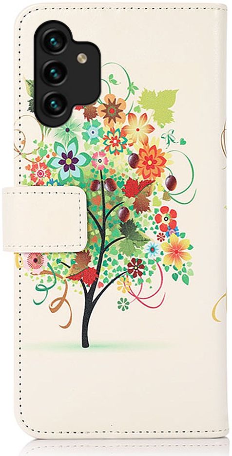 Samsung Galaxy A13 4G Hoesje Portemonnee Book Case Flower Print afbeelding 4