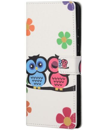 Samsung Galaxy A13 4G Hoesje Portemonnee Book Case Uilen Print Hoesjes