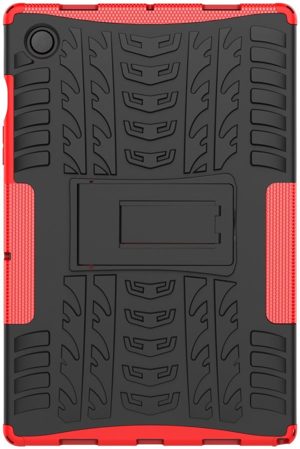 Samsung Galaxy Tab A8 Hoes Hybride Back Cover met Kickstand Rood afbeelding 2