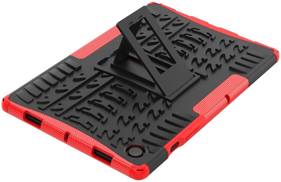 Samsung Galaxy Tab A8 Hoes Hybride Back Cover met Kickstand Rood afbeelding 6