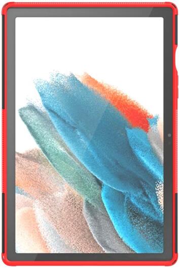 Samsung Galaxy Tab A8 Hoes Hybride Back Cover met Kickstand Rood afbeelding 4
