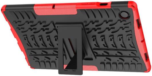 Samsung Galaxy Tab A8 Hoes Hybride Back Cover met Kickstand Rood afbeelding 5