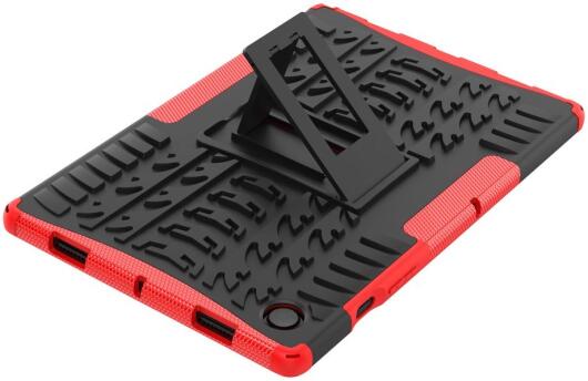 Samsung Galaxy Tab A8 Hoes Hybride Back Cover met Kickstand Rood afbeelding 6