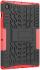 Samsung Galaxy Tab A8 Hoes Hybride Back Cover met Kickstand Rood afbeelding 3