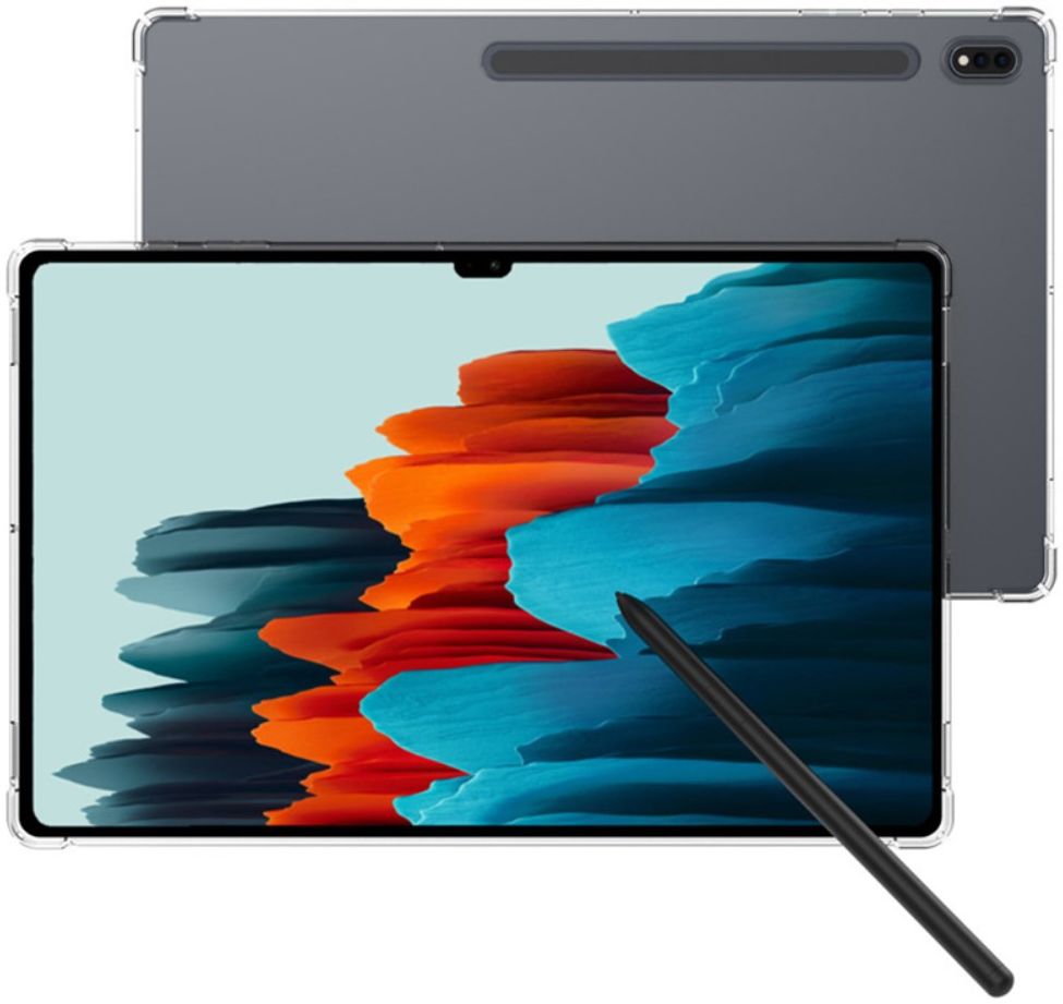 Samsung Galaxy Tab S8 Ultra Hoes Schokbestendig Back Cover Transparant afbeelding 4