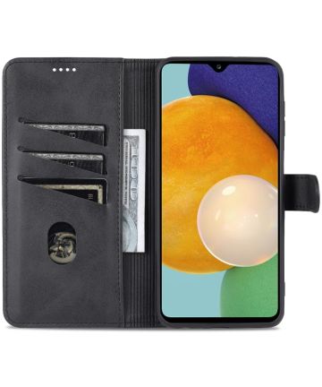 AZNS Samsung Galaxy A13 4G Hoesje Book Case Kunstleer Zwart Hoesjes