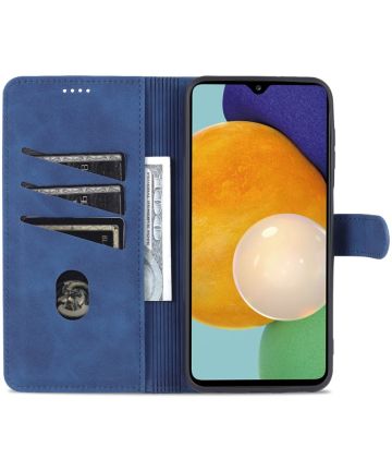 AZNS Samsung Galaxy A13 4G Hoesje Book Case Kunstleer Blauw Hoesjes