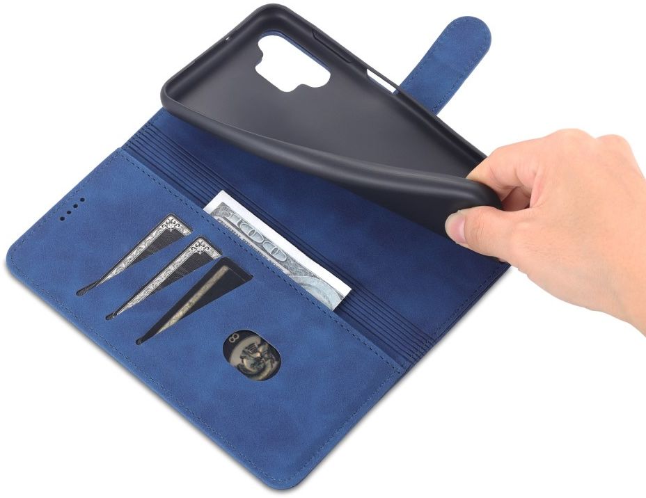 AZNS Samsung Galaxy A13 4G Hoesje Book Case Kunstleer Blauw afbeelding 4