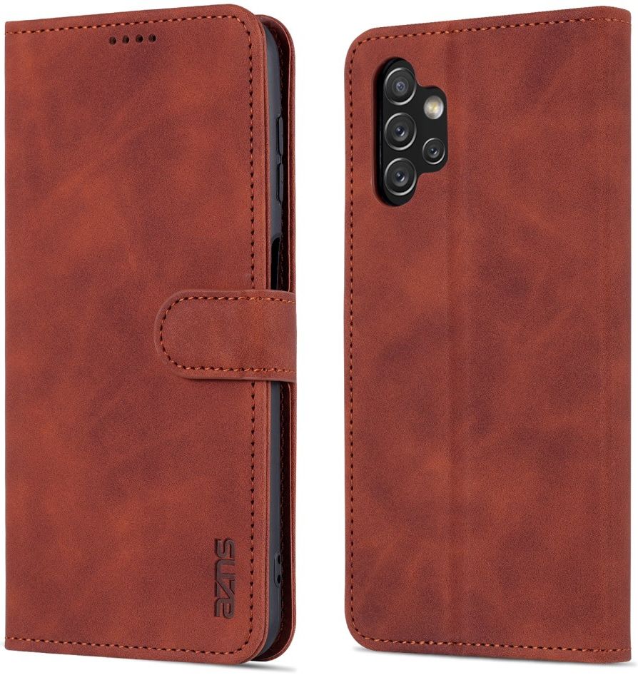 AZNS Samsung Galaxy A13 4G Hoesje Book Case Kunstleer Bruin afbeelding 3