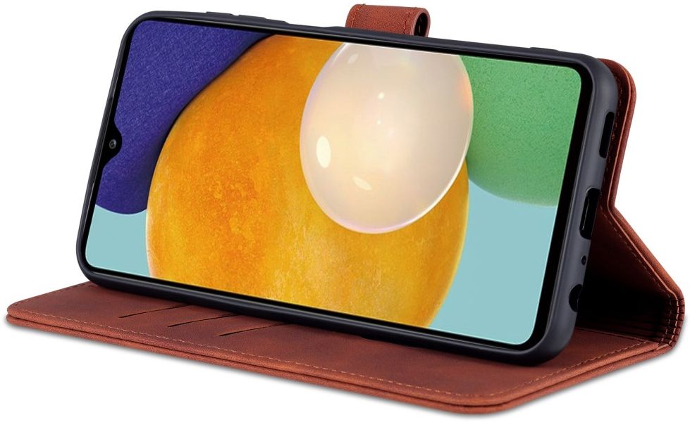 AZNS Samsung Galaxy A13 4G Hoesje Book Case Kunstleer Bruin afbeelding 8