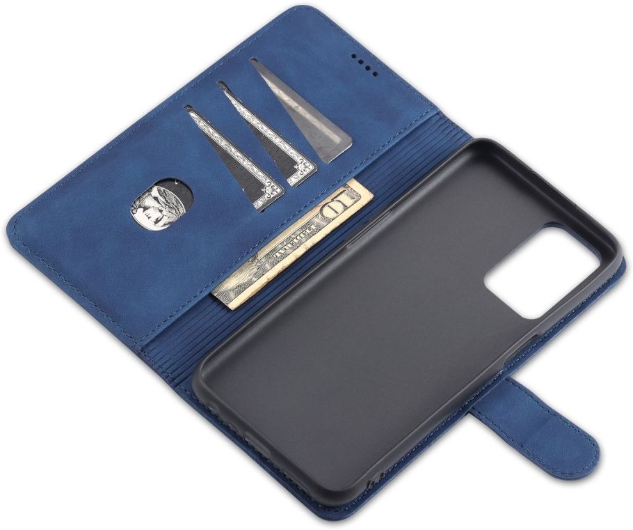 AZNS Oppo A16 / A16s Hoesje Book Case Kunst Leer Blauw afbeelding 10