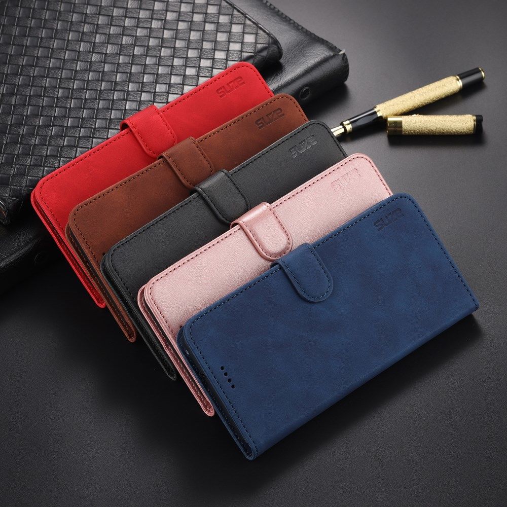 AZNS Oppo A16 / A16s Hoesje Book Case Kunst Leer Blauw afbeelding 4