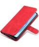 AZNS Oppo A16 / A16s Hoesje Book Case Kunst Leer Rood
