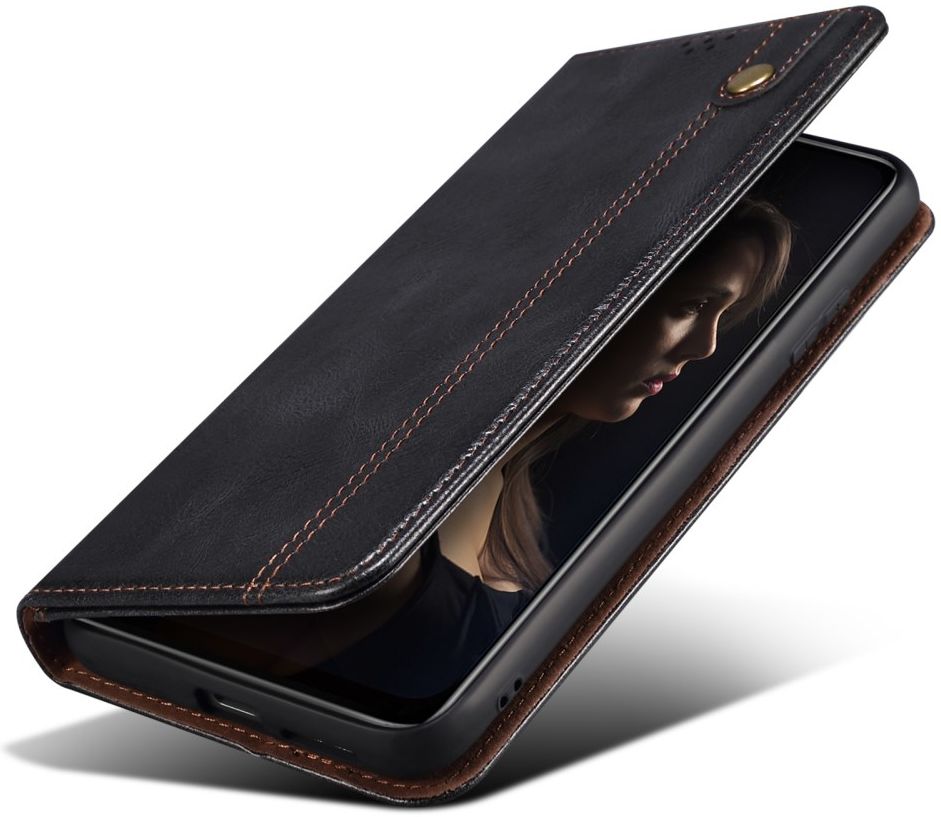 Realme 9 Pro Hoesje Portemonnee Book Case Kunstleer Zwart afbeelding 2