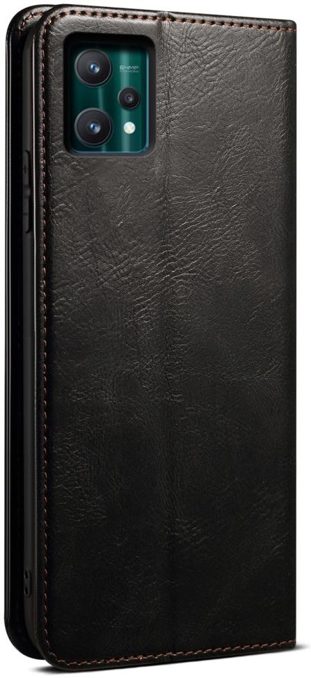 Realme 9 Pro Hoesje Portemonnee Book Case Kunstleer Zwart afbeelding 5