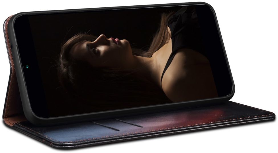 Realme 9 Pro Hoesje Portemonnee Book Case Kunstleer Zwart afbeelding 8
