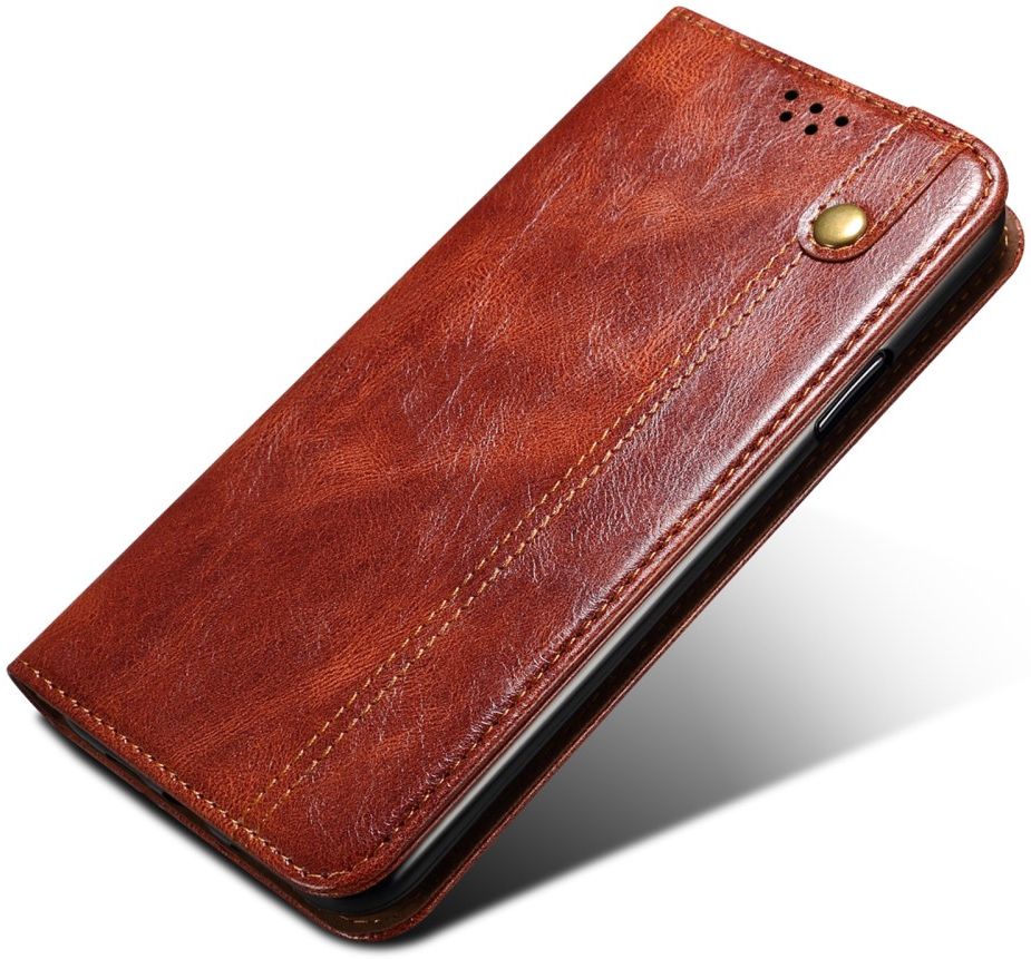 Realme 9 Pro Hoesje Portemonnee Book Case Kunstleer Bruin afbeelding 11