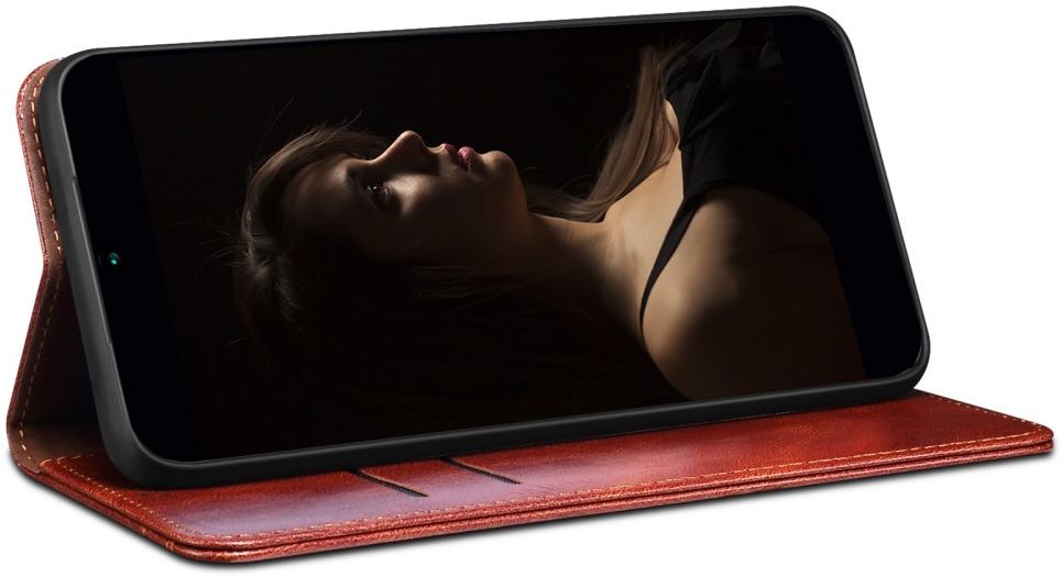 Realme 9 Pro Hoesje Portemonnee Book Case Kunstleer Bruin afbeelding 8