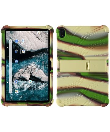 Nokia T20 Kinder Tablethoes Kickstand Siliconen Camo Hoesjes