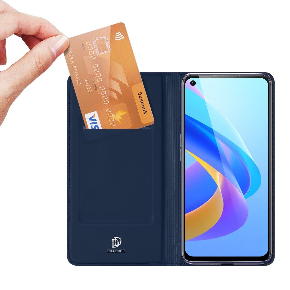 Dux Ducis Skin Pro Realme 9i/Oppo A76/A96 Hoesje Portemonnee Blauw afbeelding 2