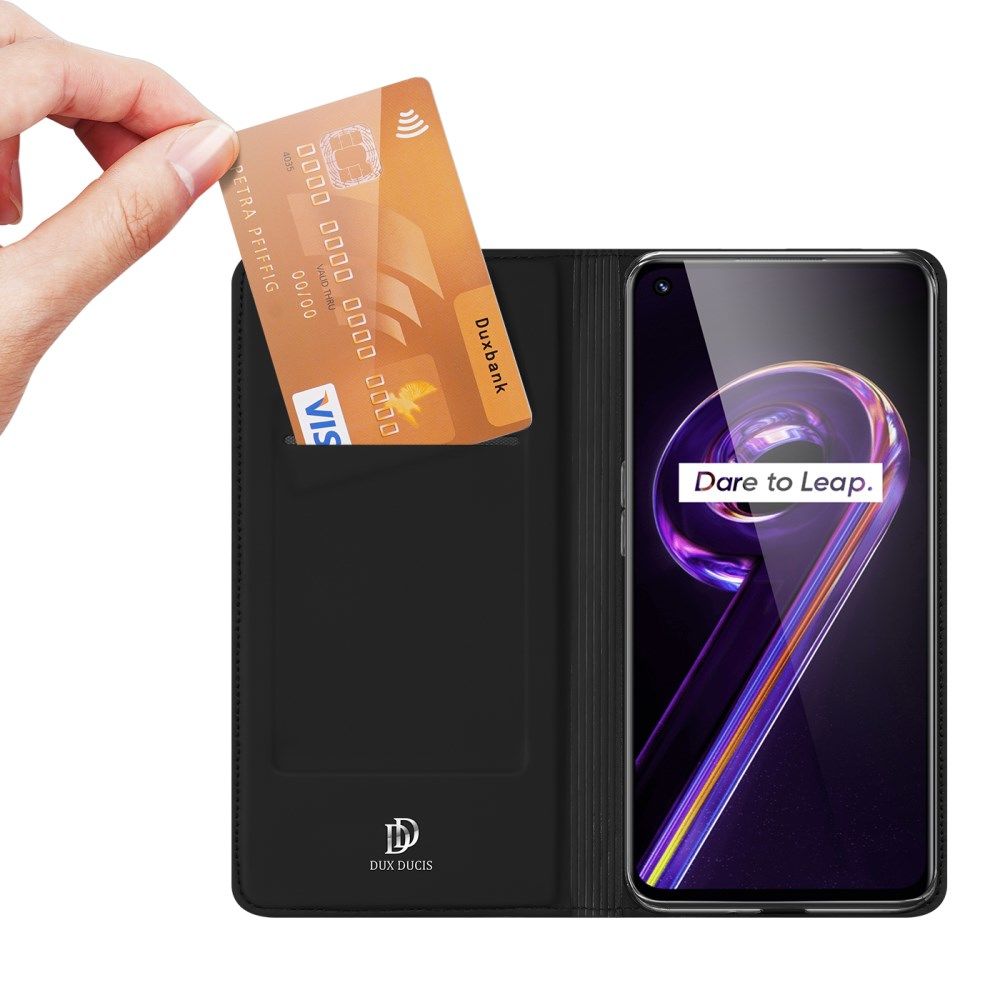 Dux Ducis Skin Pro Series Realme 9 Pro / 9 5G Hoesje Portemonnee Zwart afbeelding 2
