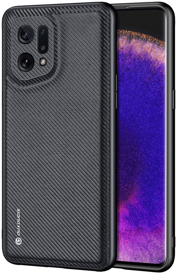 Dux Ducis Fino Series Oppo Find X5 Hoesje Back Cover Zwart afbeelding 1