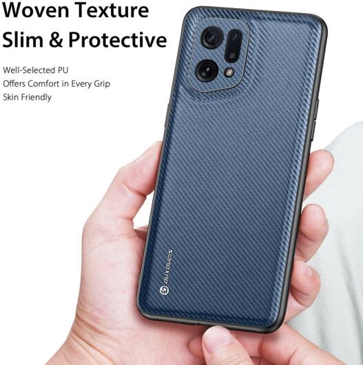 Dux Ducis Fino Series Oppo Find X5 Hoesje Back Cover Blauw afbeelding 4