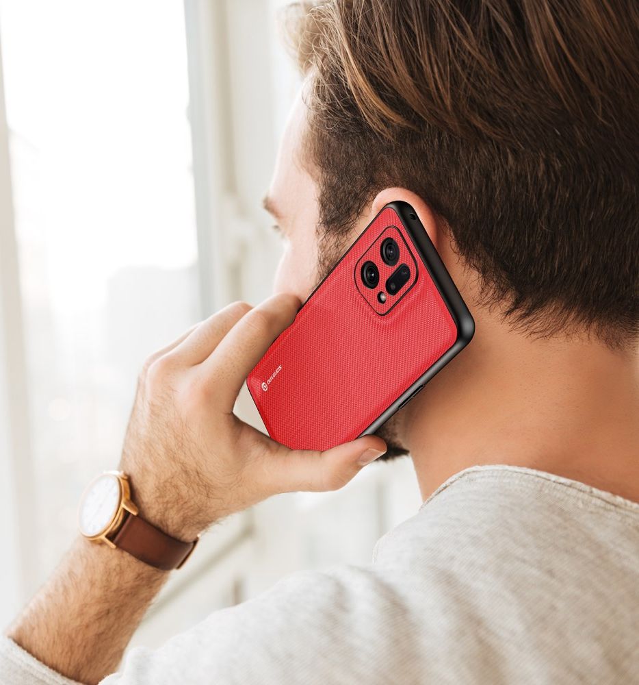 Dux Ducis Fino Series Oppo Find X5 Hoesje Back Cover Rood afbeelding 2